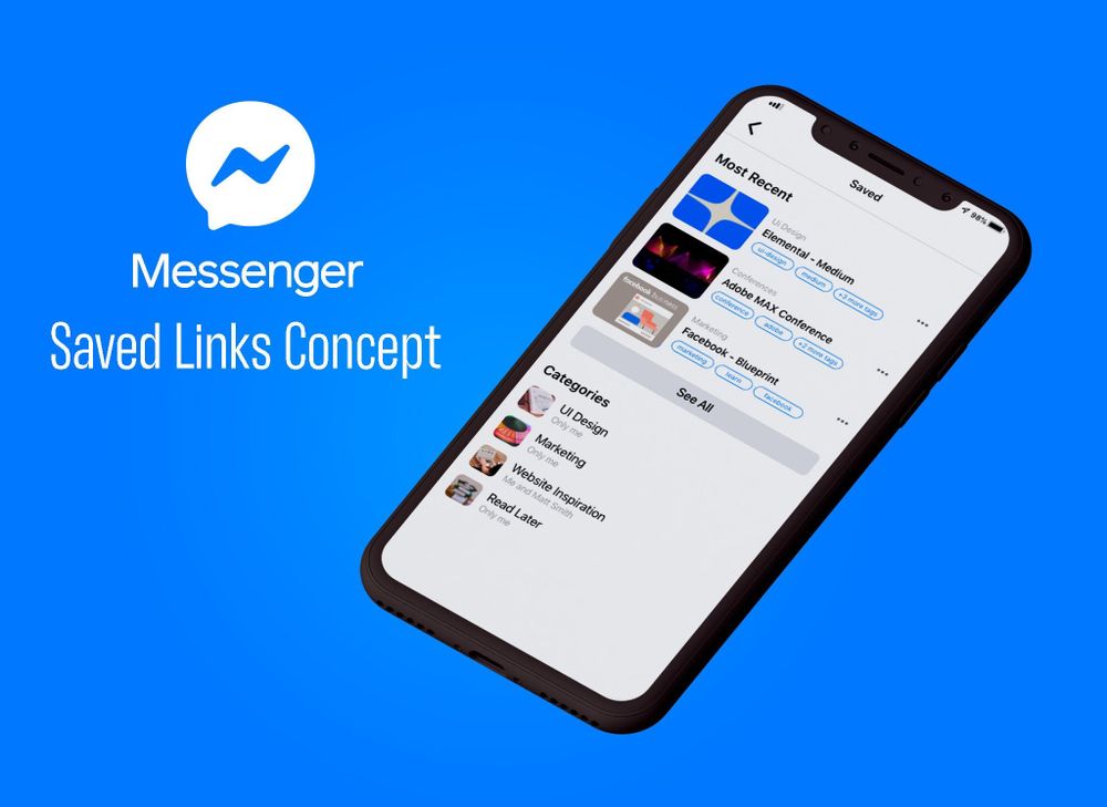 Messenger - Saved Links Concept